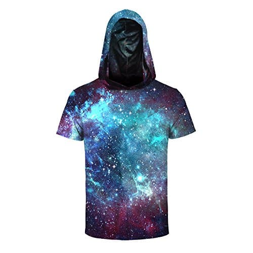 Azuki 2018 Hoodies Sweatshirt Men's Short Sleeve Pullovers 3D Print Tracksuit -M