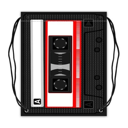 Cassette Tape Collection Drawstring Backpack Basketball Drawstring Bags (Twin Sides)