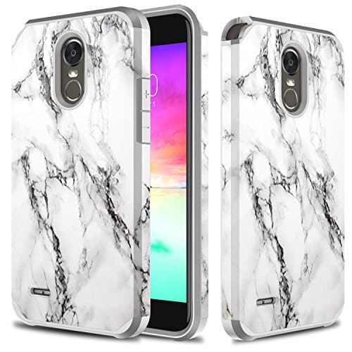 LG Stylo 3 Case, TownShop Marble Pattern Design Hard Impact Dual Layer Shockproof Bumper Case for LG Stylus 3/ LG Stylo 3