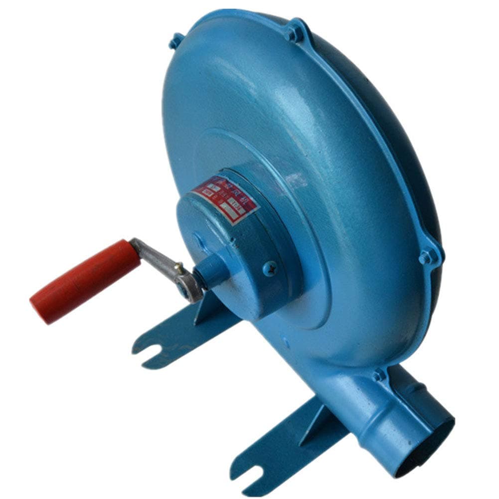 WumudidiHand Crank Blacksmith Forge Blower,BBQ Fan Coal Lighter Grill BBQ Lighters FAN-BLUE,300W
