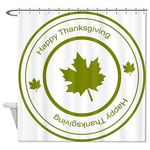 HANHAOKI Fall Leaf Thanksgiving Bathroom Decor Polyester Fabric Shower Curtain Liner 48"x72"
