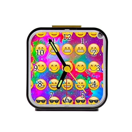 emoji Custom Square Black Alarm Clock