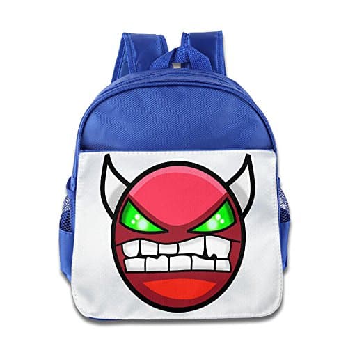 Custom Geometry Angry Dash Kids Schoolbag For 1-6 Years Old RoyalBlue