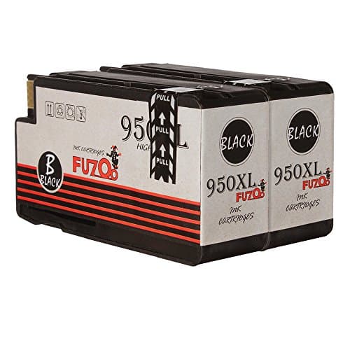 FUZOO 2 Black Replacement for HP 950XL Ink ( Chip of New Generation ) High Yield Used in HP Officejet Pro 8600 8610 8620 8630 8640 8660 8100 8615 8625 276dw 251dw 271dw Printer