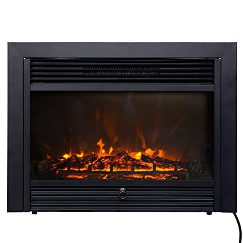 EnjoyShop 28.5" Electric Embedded Insert Heater Fireplace Real Glowing Frame Effect