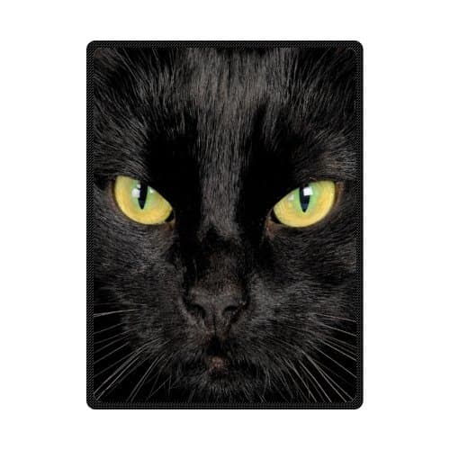 blanket and Comfortable The Black Cat in The Dark Custom 58" x 80" (Large)