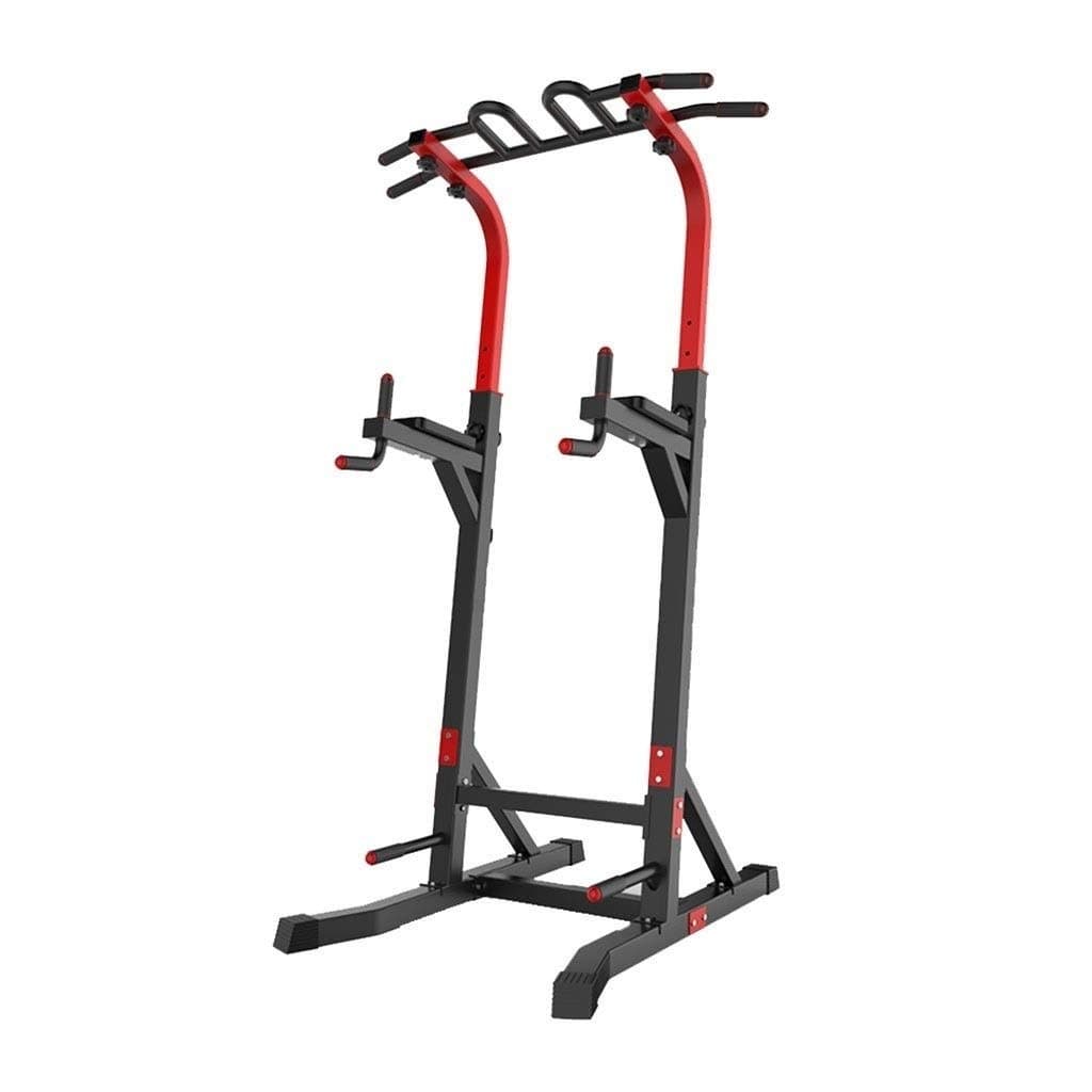 LLSZ Pull Up & Dip Station Dip Stand Power Tower Adjustable Height Multi-Functional Home Strength Training Fitness Workout Station