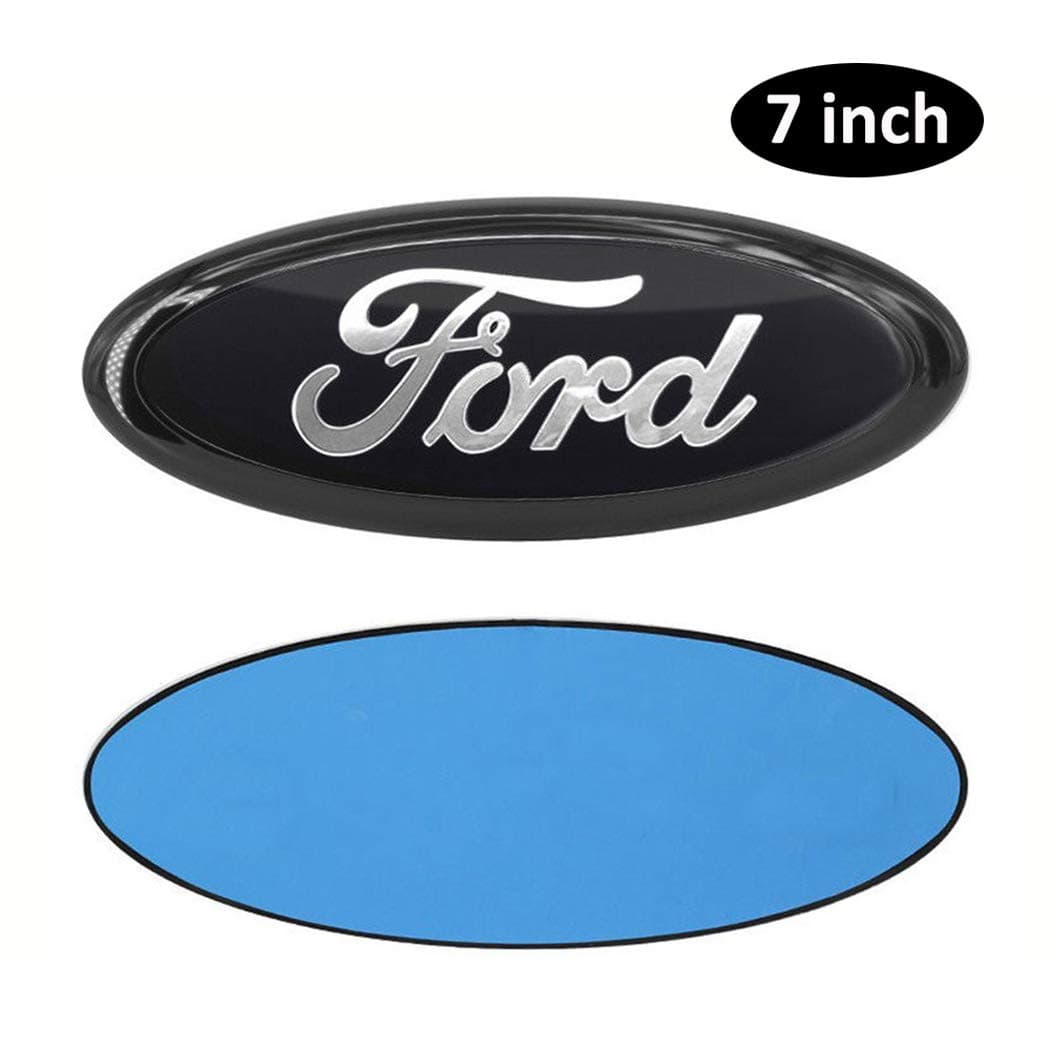 7 Inch Ford Emblem, Ford Front Grille Tailgate Emblem 3D Oval 3M Double Side Adhesive Tape Sticker Badge for Ford Escape Excursion Expedition Freestyle F150 F250 F350