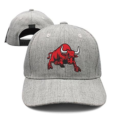 Charging Bull Woolen Peak Cap Snapback Hat Vintage Snapbacks Grey