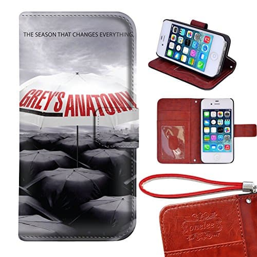 iPod touch 4 Wallet Case, Customized Grey's Anatomy Premium PU Leather Case for iPod touch 4 with Card Slots