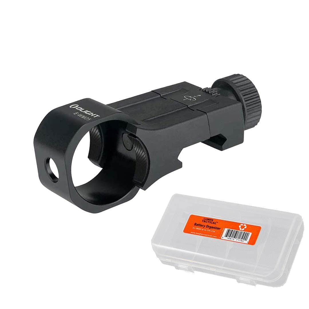 OLIGHT E-WM25 Mount M Series, Warrior X and 1 Inch Diameter Flashlights with LumenTac Battery Organizer