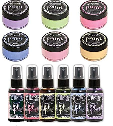 Dylusions 6 Acrylic Paint 2017 and 6 Ink Spray Bottles by Ranger Dyan Reaveley