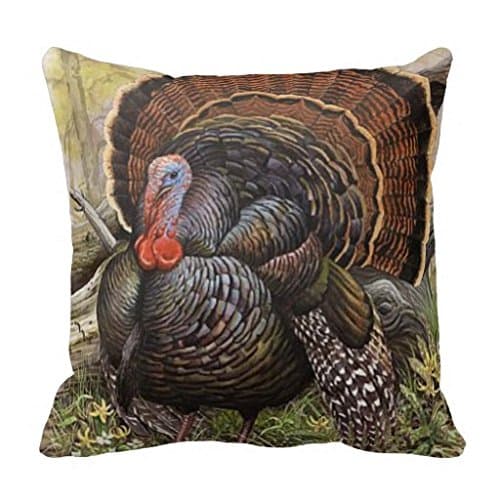 Wild Thanksgiving Turkey Throw 18*18 pillow Case