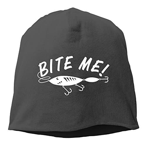 Unisex Adjustable Beanie Hat Slouchy Warm Hat For Bite Me Funny Fishing