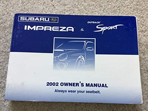 2002 Subaru Impreza Outback Owners Manual