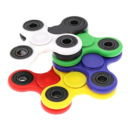 AnnVan Tri-Spinner Fidget Hand Spinner Toy - Engineering Plastics Material Durable Ultra High Speed Bearings - Good for ADHD EDC and Focus Anxiety Relief (Color Yellow)