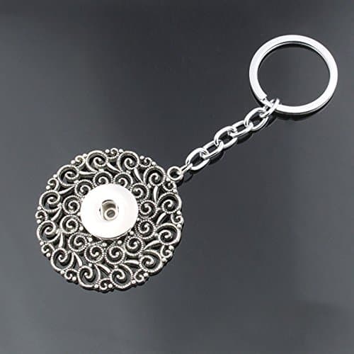 1 Pc Mini Pocket Angle Wing Moon Keychain Keyring Keyfob Snap Button Pendant Key Chain Ring Fob Tag Holder Finder Necklace Foremost Popular Cute Wristlet Utility Keychains Tool Gift, Type-03