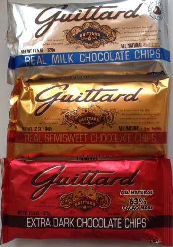 E. Guittard 11.5-12 ounce Variety Mix Pack of Chips 2 each - Milk, Semisweet, & Extra Dark Chocolate Chips