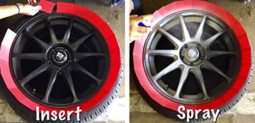 Plasti Shields - Reusable Wheel Paint Shields - Mask Your Wheels in 30 Seconds - 92 Textured Cards for 4 Wheels at a Time