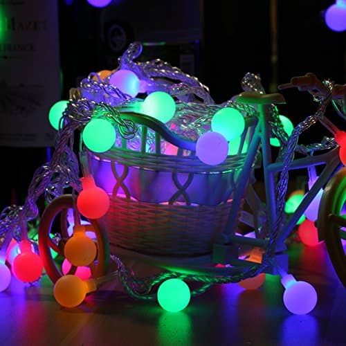 Neodot LED Globe String Lights, 100 LED 33ft/10m Waterproof Ball Flash Lights for Christmas Trees Wedding New Years Pation Garden Indoor Outdoor Bedroom Atmosphere Decorations with US Plug