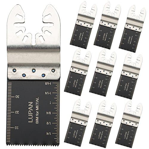 Saw Blade For Metal And Wood, 10pc Set Multi-tool Oscillating Blades Fits Fein Multimaster, Porter Rockwell Cable, Black & Decker, Bosch Craftsman, Ridgid Ryobi, Makita Milwaukee, Dewalt And Chicago