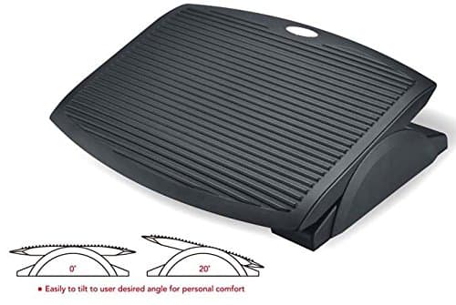 Under Desk Office Foot Rest Footrest Adjustable Angle w/ Non-skid Surface Black