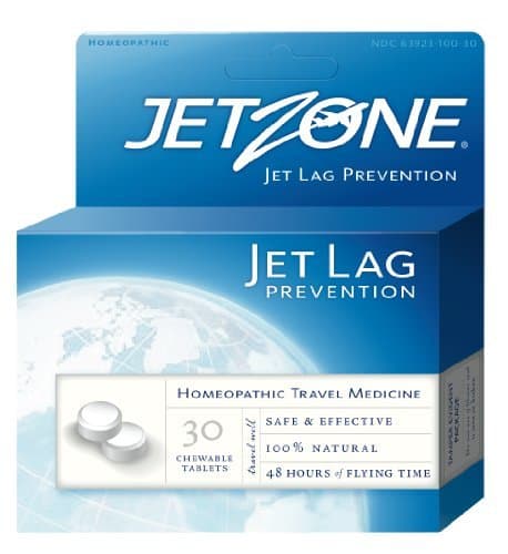 JetZone Jet Lag Prevention Homeopathic, 30 Chewable Tablets - 48 Hours Flying Time by Jetzone
