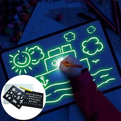 Light up Drawing Fun Developing Toy Draw Sketchpad Board Portable for Children Kids
