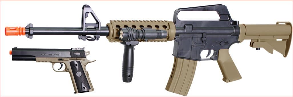Soft Air RIS Spring Rifle and Pistol On-Duty Kit