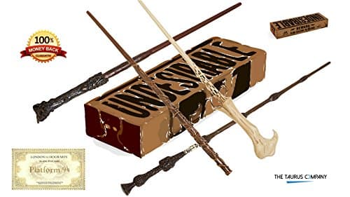 Harry Potter Wand Collection Bundle: Ultimate Genuine Harry Potter Wand, Hermione's Wand, Dumbledore's Elder Wand and Voldemort's Wand in Ollivander's Collector Box.