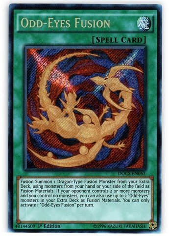 Yu-Gi-Oh! - Odd-Eyes Fusion (DOCS-EN063) - Dimension of Chaos - 1st Edition - Secret Rare