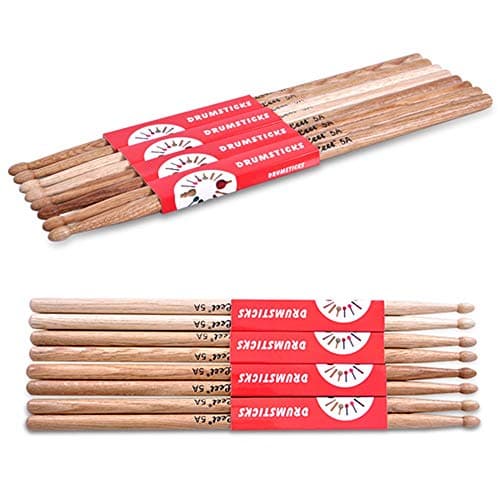 Practicality Drumsticks,Wood Drum Sticks Drumsticks Wood Tip Drumstick Student Drum Sticks Musical Tool (5A)