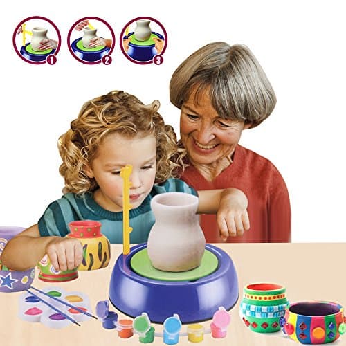 NEOWOO Pottery Studio, Kids Pottery Wheel Kit, Artist Studio, Ceramic Machine With Clay, Educational Toy For Child For Beginners