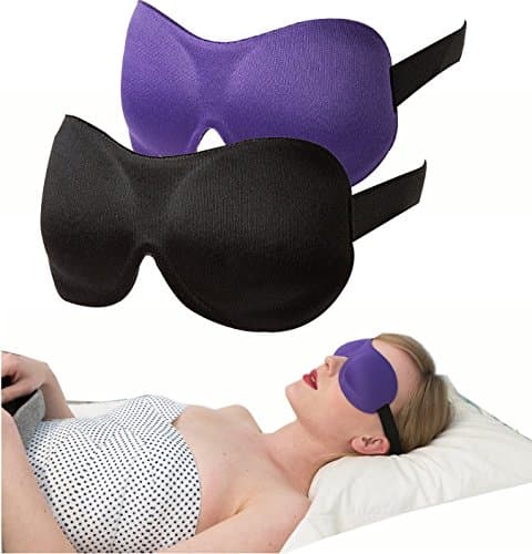Sleep Mask 3D Sleep Mask Eye Mask for Sleeping - Contoured Eyemask Silk - Blindfold Airplane with Ear Plugs,Travel Pouch - Best Night Blinder Eyeshade for Men Women Kids