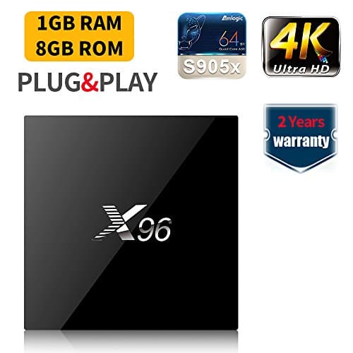 SUNNZO X96-08 Android 6.0 OS TV BOX/4K Ultra-HD Streaming Media Player with Amlogic S905X,1GB RAM+8GB eMMC,WiFi,H.265,LAN 100M