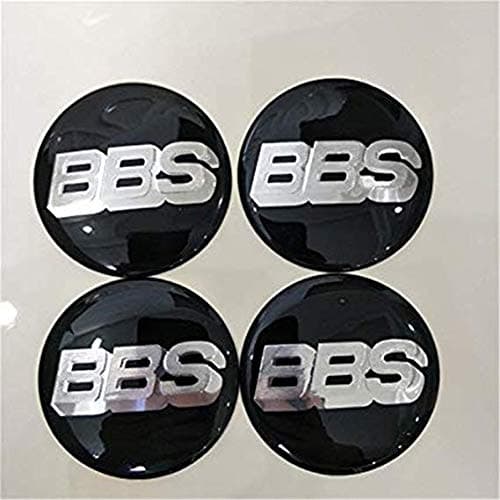 llfaith BBS Black/Silver Wheel Center Caps Emblems 4 pcs Set 65mm BBS Car Cap Logo Badge Sticker Auto Wheel Center Cap hub Emblems