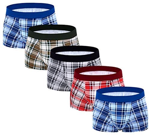 ADOLPH Men's Boxer Briefs 5 Pack No Ride-up Comfortable Cotton Sport Underwear