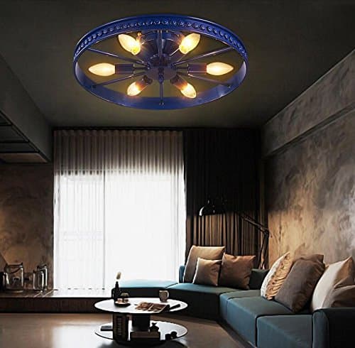 NAN Firewood industrial loft style retro ceiling Ceiling creative personality iron bar sets ceiling pipes (Color : Rust-colored)