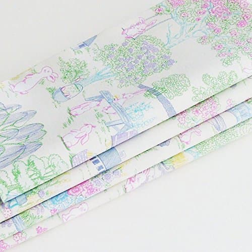 Easter & Spring Pastel Toile Cotton Napkins (Set of 6) ME2Designs Handmade Table Decor