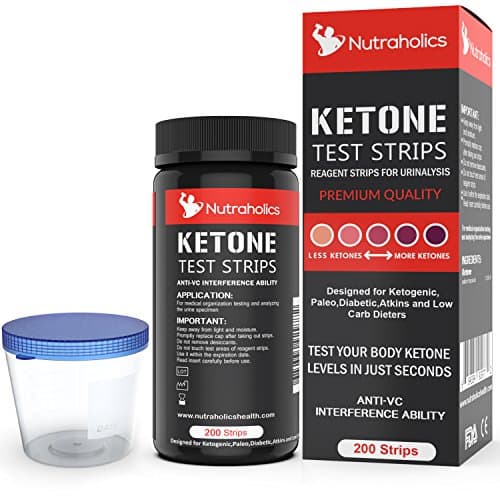 Ketone Strips - Perfect for Testing Ketosis on The Ketogenic Diet, 200 Strips Including Urine Cup