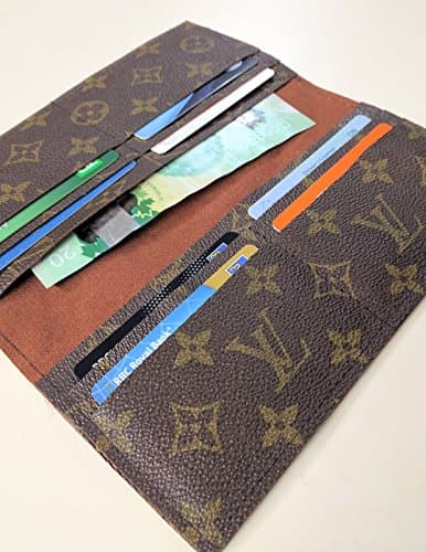 Handcrafted Women's wallet with upcycled and repurposed authentic Louis Vuitton monogram canvas