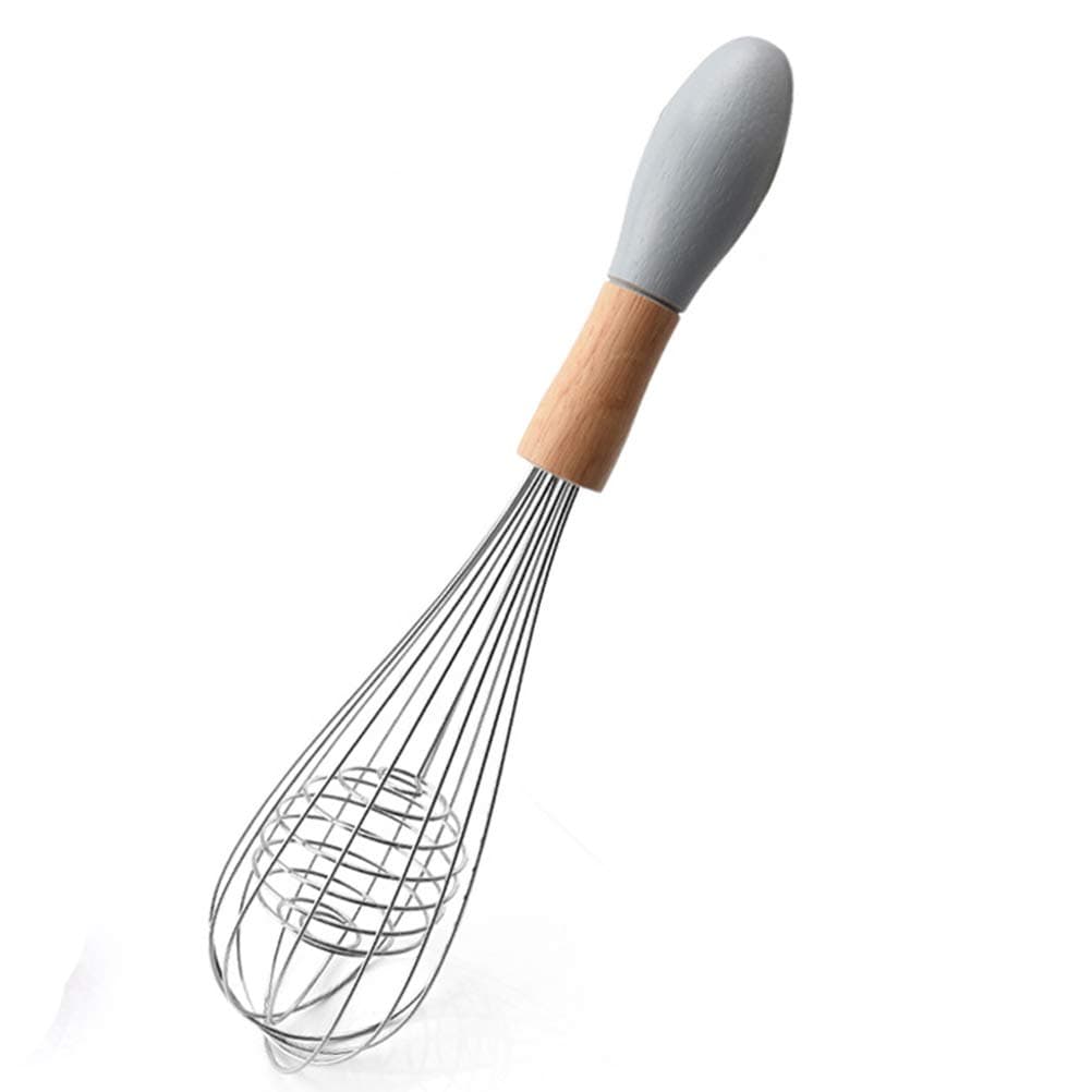 Egg Whisk, Stainless Steel Eggbeater Kitchen Manual Egg Beater Wire Whisk Whisk Rotary Egg Mixer Egg Tools Blender, Suspension Loop Ballon Whisk Blender for Bread, Cakes, Sauces, Egg and More
