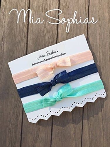 Set of 3 Nylon Tie Bow Headband