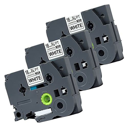 Royplus 3 Pack Compatible Brother P-Touch Label Tape TZe241 TZ241 Black on White Standard Laminated,0.7" (18) x 26.2 ft. (8m)