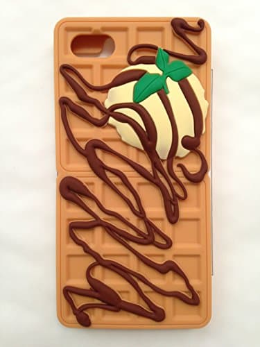 Cute 3D Candy Color Food & Refreshment Design Soft Silicone Back Case Cover for iPhone 6 Plus 6s Plus 5.5'' (chocolate biscuit)