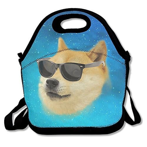 SuperWW Doge Face Lunch Bag Tote Handbag