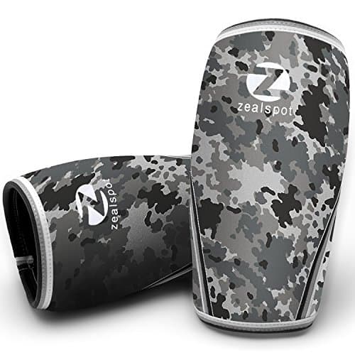 Z ZEALSPOT Knee Sleeves(1 Pair) Compression & Support for Weightlifting, WOD, Squats, Gym, Powerlifting & Crossfit-7mm Neoprene Knee Brace-Both Women & Men,Camo or Black