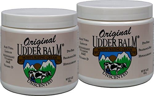Unscented Original Udder Balm Moisturizing Cream 16oz Jar 2 Pack