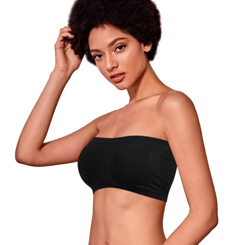 DD DEMOISELLE Women's Basic Bra, Women's Beauty Back Full Figure Wirefree Bra Comfortable No Underwire Tank Tube Strapless Padded Wirefree Bandeau Nursing Bra