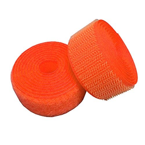 Lovetex 5/8" (16mm) Luminous Orange Sew on Hook and Loop Fastener Tape 5 pair yards